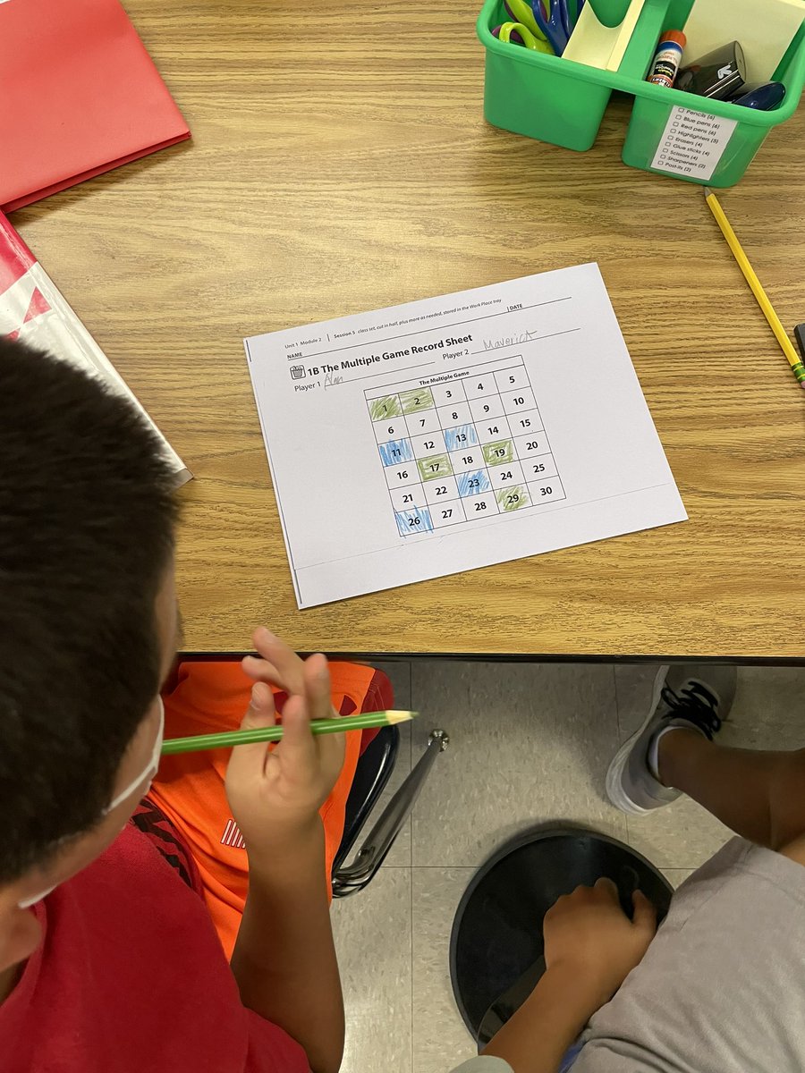 mrschingsclass's tweet photo. Thinking strategically about prime and composite numbers while playing “The Multiples Game” https://t.co/kd9mEsyFD1