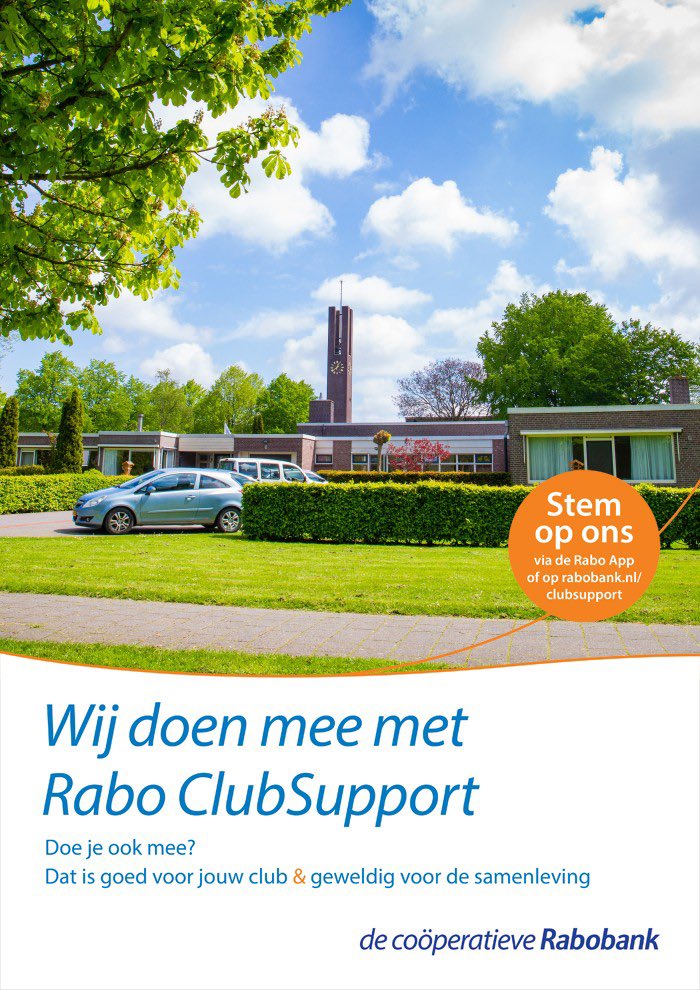 Vanaf maandag 5 september begint de Rabo ClubSupport actie! Leden van de Rabobank kunnen stemmen op hun favoriete vereniging. 
Hospice Dronten doet ook mee! 

Stem op ons in de Rabo app of op rabobank.nl/clubsupport
Je kunt stemmen van 5 t/m 27 september 2022.

#raboclubsupport