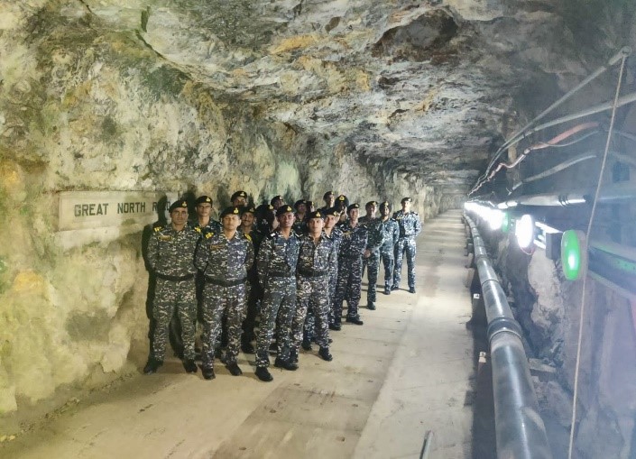 IN_HQSNC's tweet photo. INS Tarangini departed Gibraltar 07 Sep 22 as part of #Lokayan22. During port call,CO #Tarangini called on senior military &amp; civilian officials of #Gibraltar.Visit to RFA Tidesurge #jointtraining with Royal Naval Gibraltar Squadron,tunnel tour of Rock of Gibraltar conducted(1/2) https://t.co/LGSats2vgh