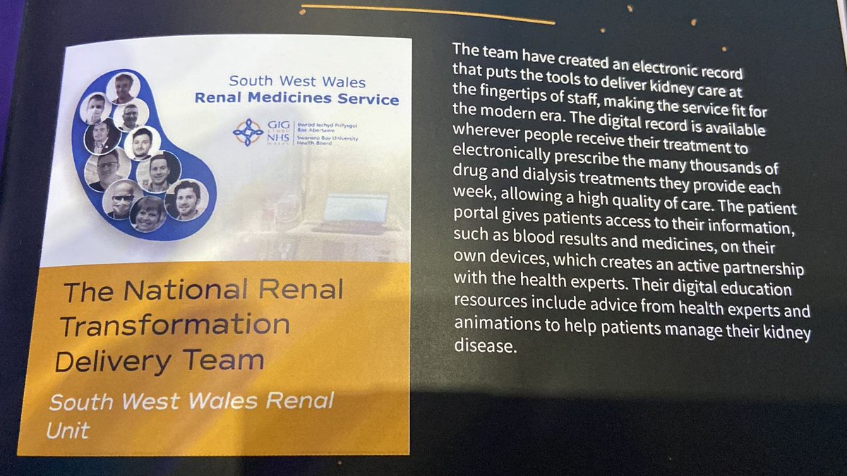 🥳Congratulations to The South West Wales Renal Unit on winning the Innovative Technology Project of the Year award 👏 at the #welshpharmacyawards #willachuk #cegedim #wpa #pharmacy #southwestwales #renalmedicinesservice