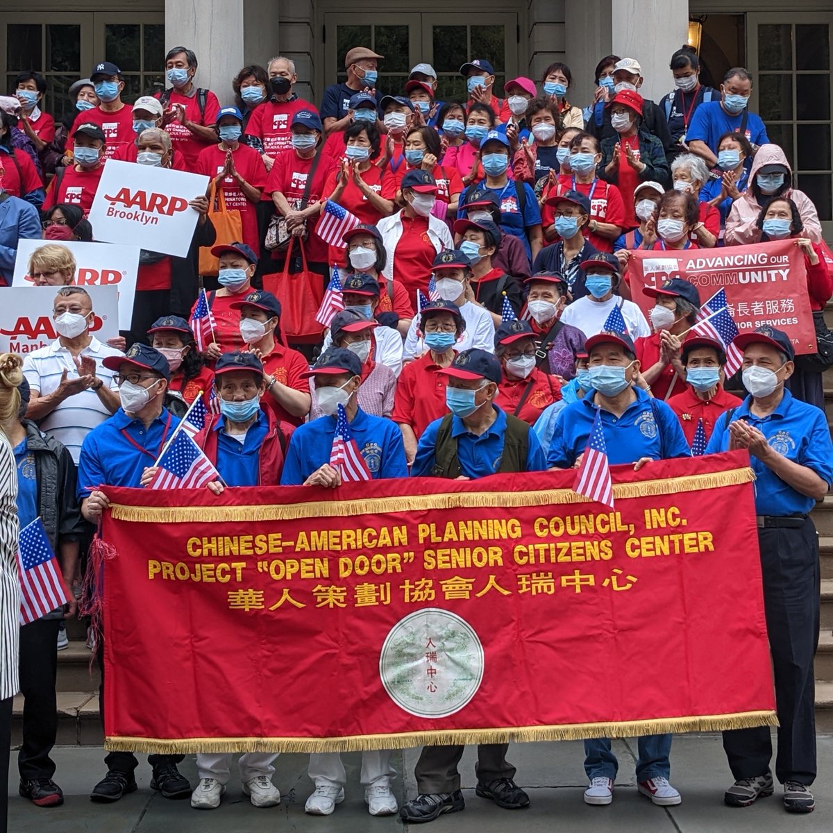 cpc_nyc's tweet photo. CPC staff and 150 older adults from our Brooklyn, Manhattan, and Queens Senior Centers joined @CMCrystalHudson, @galeabrewer, @LindaLeeforNYC, @Lynn4NYC, @Kristin4Harlem, @alexaforcouncil, and @EricDinowitzNYC this morning, urging @NYCCouncil to pass the #AgeInPlaceNYC package. https://t.co/7OlIsElzUJ