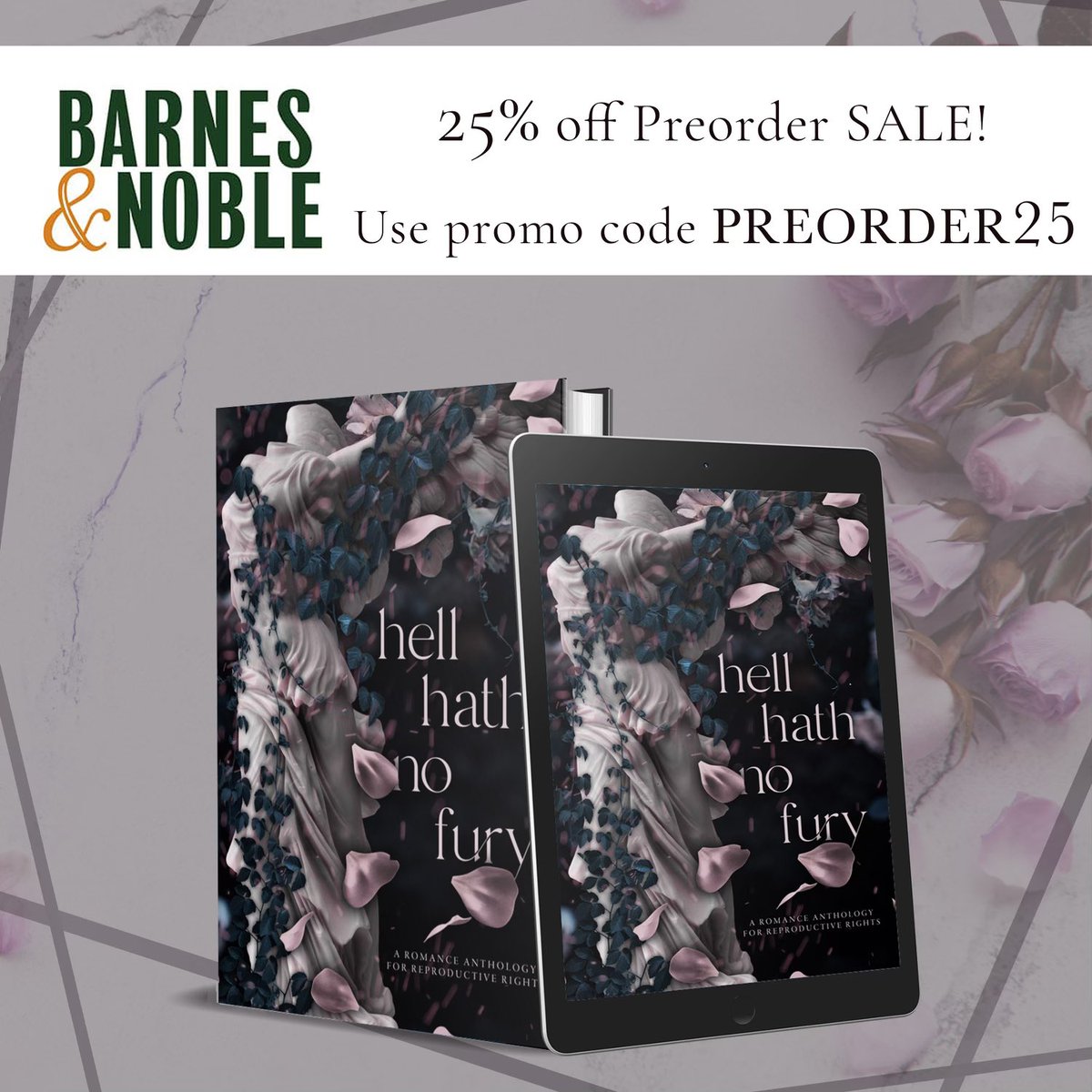 CrystalandSandy's tweet photo. B&amp;N is having a preorder sale!! Grab your copy for 25% off!!
✨B&amp;N: https://t.co/LON4tGAcwG

A Romance Anthology for Reproductive Rights
#PREORDER #Barnesandnoble #ReproductiveRights #romancereader https://t.co/lxgpdrhZUJ