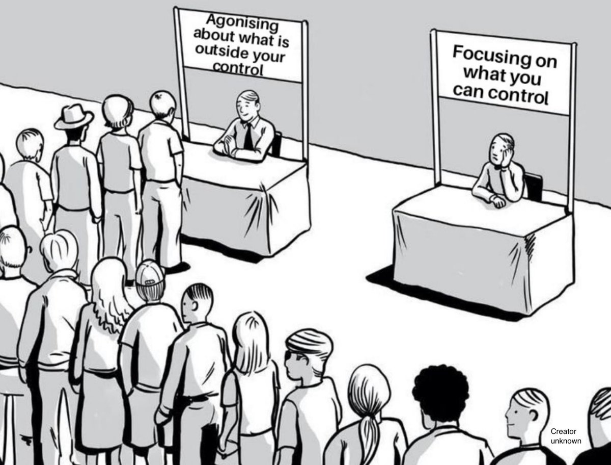Human nature compels us to spend too much time on what we can't control. Instead, focus on what you can control #disruptivethink