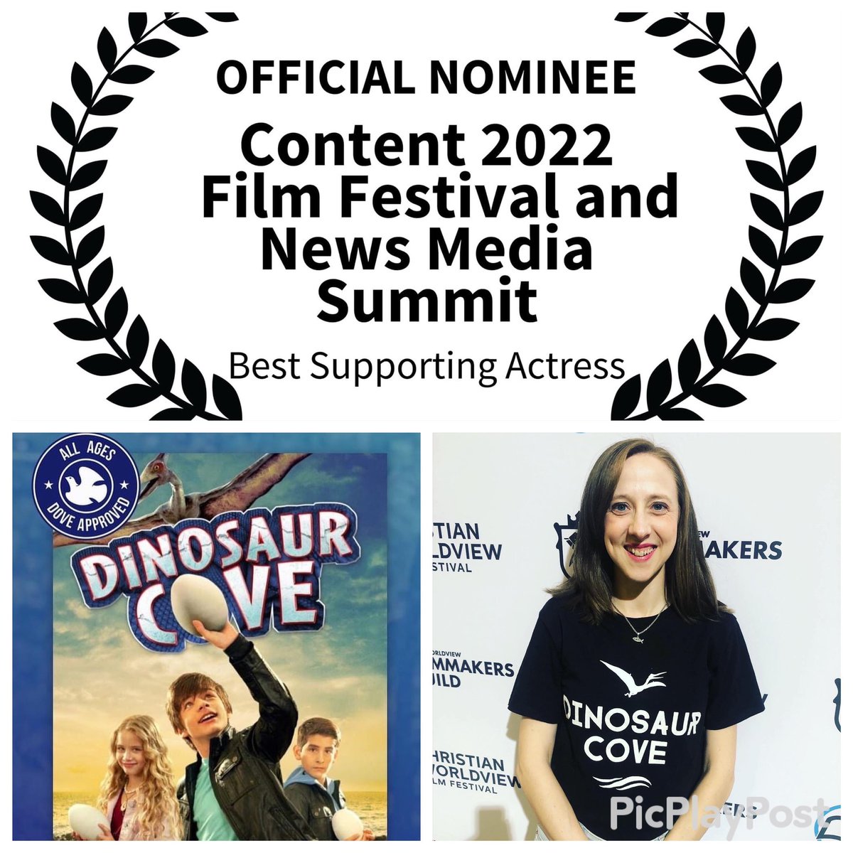 ATwix4Joey's tweet photo. Next week we see if I win! #content2022 #nominee Competition is high and cheering for the lovely ladies in my category.  #movie #film #faithbased #September2022  #winner #competition #michigan #actress  #ActorLife #dinosaurcovemovie #dinosaurs #dinos https://t.co/vhZUiSMd2l