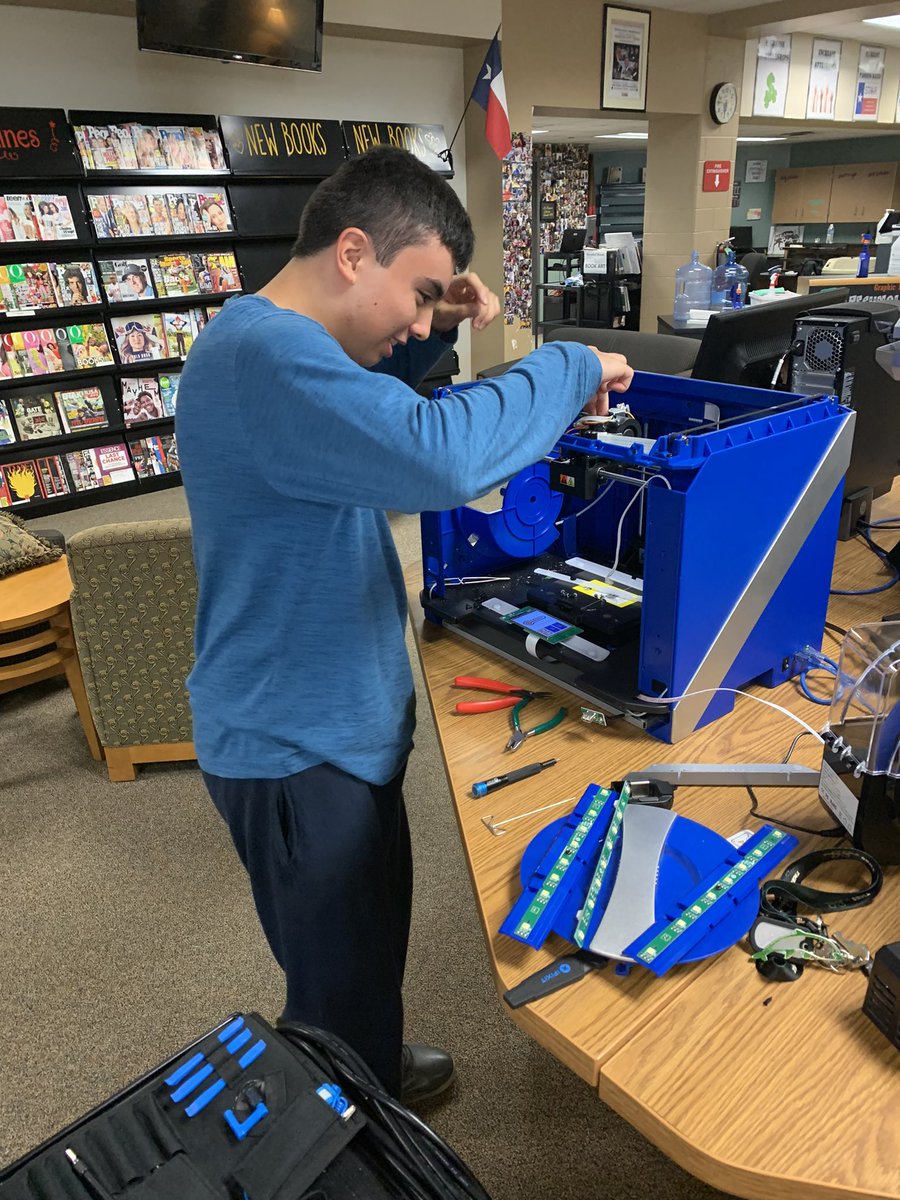 Marshall Library (@mhsbuff_library) on Twitter photo <a href="/UltimateBirdo/">Luis</a> The library is so thankful you share your talents with us💛🖤 Our 3D printer was jammed and we thought it was done🤦🏽♀️ Luis took it apart, fixed the problem & put it back together!! We’re BACK in business💪 <a href="/Buffs_ECHS/">The Early College at TMHS</a> <a href="/MHS_Buffs/">Marshall High School</a> #futureengineer #morethanjustbooks <a href="/UltimateBirdo/">Luis</a> The library is so thankful you share your talents with us💛🖤 Our 3D printer was jammed and we thought it was done🤦🏽♀️ Luis took it apart, fixed the problem & put it back together!! We’re BACK in business💪 <a href="/Buffs_ECHS/">The Early College at TMHS</a> <a href="/MHS_Buffs/">Marshall High School</a> #futureengineer #morethanjustbooks