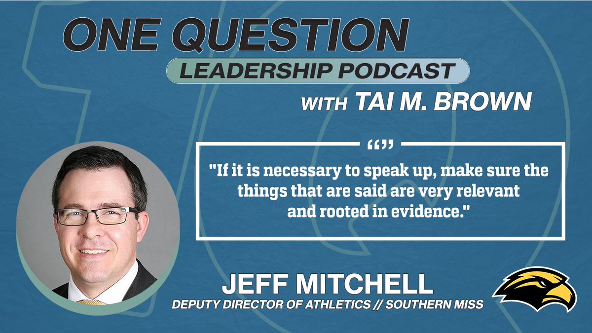1QLeadership (@1qleadership) on Twitter photo "If it is necessary to speak up, make sure the things that are said are very relevant and rooted in evidence." 
- @JeffMitchellUSM #Leadership
🎧Apple Podcast: 1quest.co/jfMtchAp
🎧Spotify: 1quest.co/jfMtchSp "If it is necessary to speak up, make sure the things that are said are very relevant and rooted in evidence." 
- @JeffMitchellUSM #Leadership
🎧Apple Podcast: 1quest.co/jfMtchAp
🎧Spotify: 1quest.co/jfMtchSp