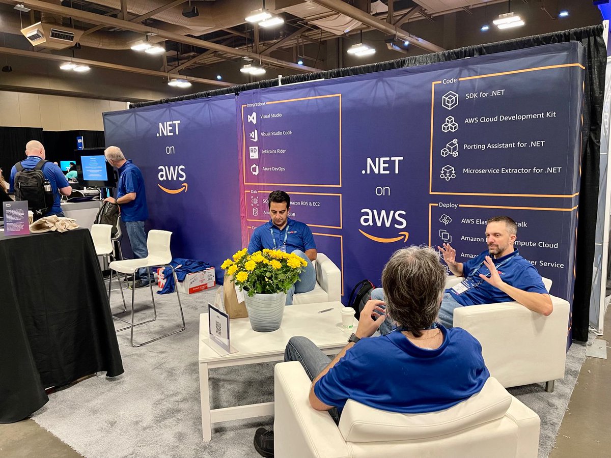 dotnetonAWS's tweet image. We're here at the Palmer Events Center in Austin, TX for .NET Enterprise Developer Days 2022! Come by the #AWS booth to learn about our ongoing sessions, speak with AWS employees, and get your hands on some #dotnet on AWS merch.
#DevWeekCloud @DeveloperWeek