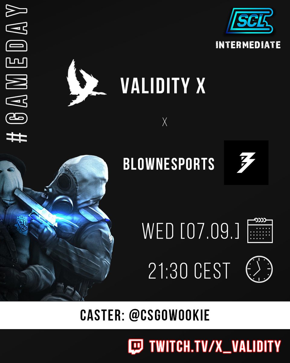 X_Validity's tweet photo. We ain't done today with matches.💀 Here is the 2nd game of the day on @scleague_net IM 🔥
🆚  @BLOWNesports  🇬🇧
🕒 19:30 GMT / 21:30 CEST
🎙️ @CsgoWookie 🤟
📺 https://t.co/IJDKqnx1Fr 🔥
How our boys will perform today? Come on our stream to find out! Lets get it! 🫡 https://t.co/GwT9SCUiLA