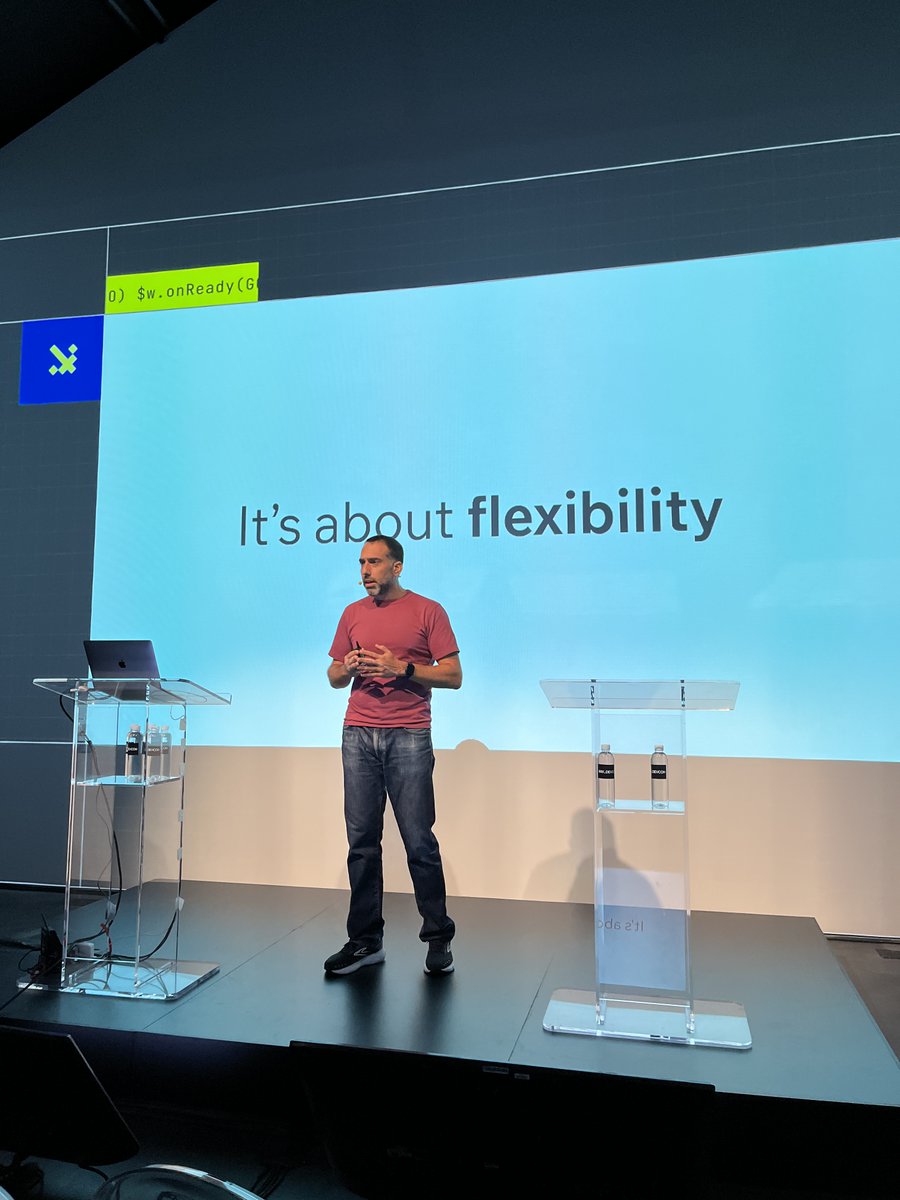 Wix's tweet image. “In a fast-changing world like eCommerce, it’s so important to have flexibility. Today we are redefining eCommerce for us web developers.”

Dror Zalika, VP Engineering at Wix, announcing our new open platform for engineering unique eCommerce experiences at scale.

#WixDevCon2022