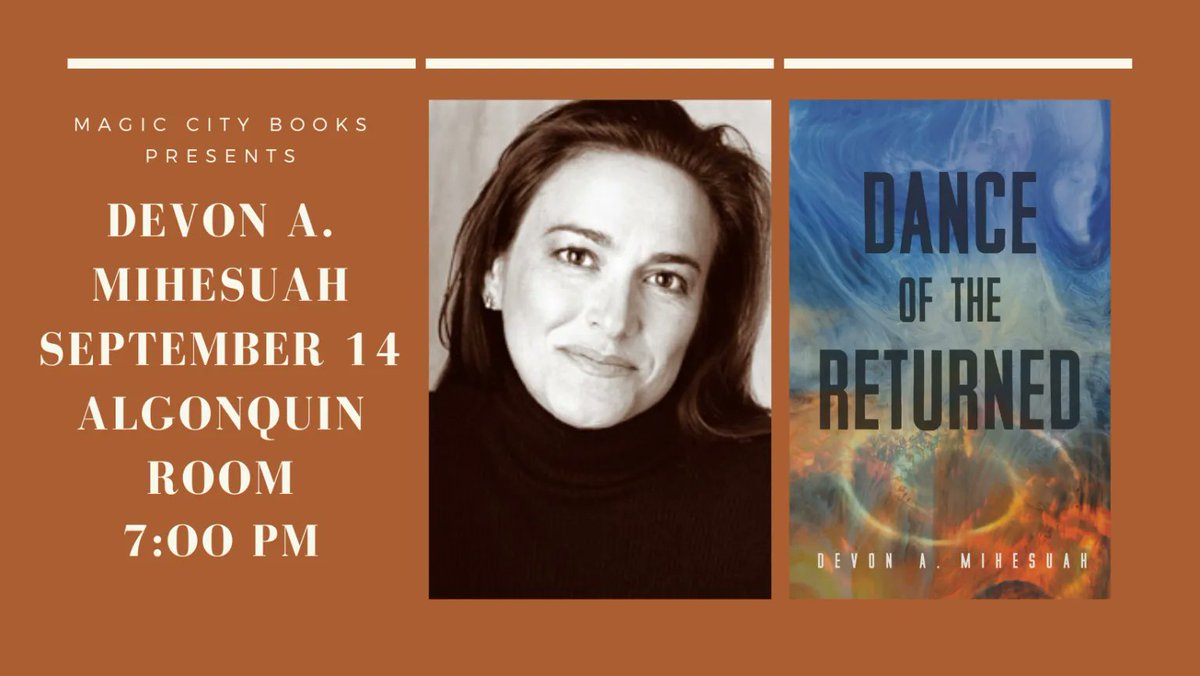 AZpress's tweet image. Magic City Books welcomes Devon A. Mihesuah for a celebration of her newest mystery novel, Dance of the Returned, part of the Sun Tracks series from the University of Arizona Press!
buff.ly/3Tybta2 
#IndigenousLit #NativeLit #ChoctawNation #SpeculitiveFiction