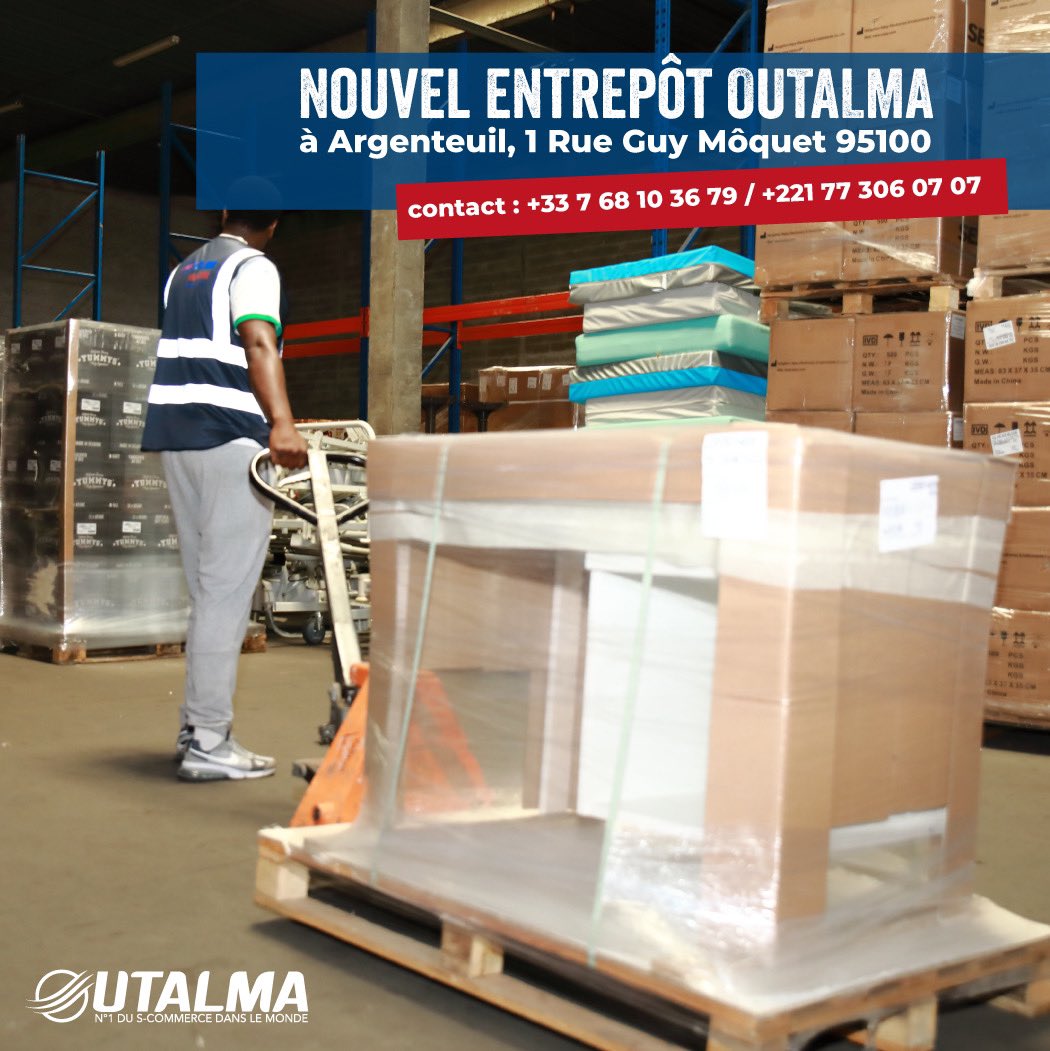 Outalma_sn's tweet photo. Pour élargir son système d’entreposage, OUTALMA ouvre un nouvel entrepôt à Argenteuil, 1 rue Guy Moquet 95100. Nous vous accueillons dans un entrepôt plus grand pour un stockage fiable et sécurisé.

Contactez-nous au +33 768103679 ou au +221 77 306 07 07

#entreposage #stockage https://t.co/EvTrbBJ1ey