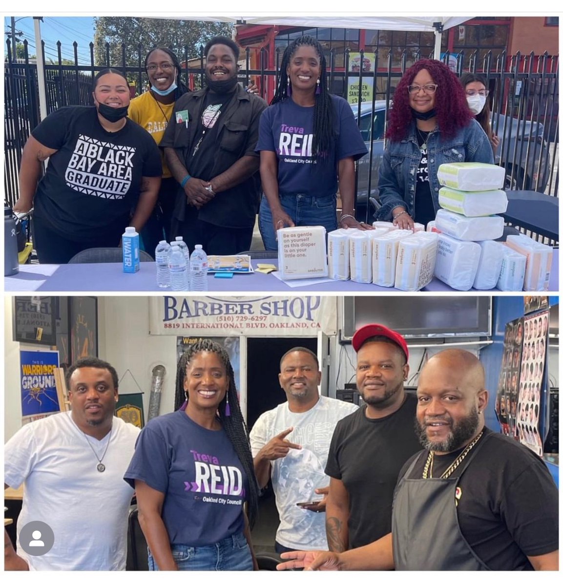 EOakCollective's tweet photo. More scenes from the August District 7 Community Safety Task Force day of action with Councilmember Treva Reid. #teamEOC spotted! https://t.co/DTMSB838zS