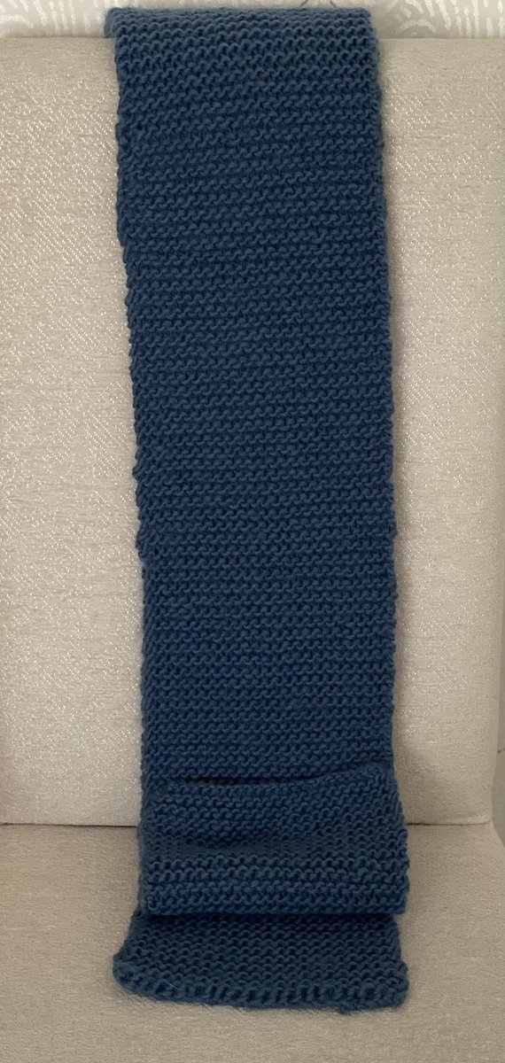 SunshineScot's tweet photo. Last week I decided to knit for the 1st time since primary school. I needed salve for the mind and thought knitting might be just the thing. Today I have a scarf (in lovely wool from @theyarncake). It could be neater, but I loved knitting it. #distractiontechnique https://t.co/43I1OPPC16