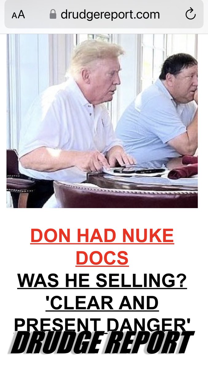 gtconway3d's tweet photo. Drudge getting to the point again https://t.co/jwIBp6BtiN