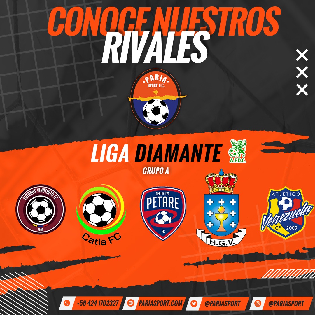 PariaSport's tweet photo. ¡Estamos listos!

Ya conocemos nuestros rivales en la fase de grupos del Torneo Clausura de la Liga Diamante de la @AsoFutbol_DC

Todavía tienes la oportunidad de unirte a la familia #PariaSport

Las inscripciones permanecen abiertas, te esperamos.

#SomosPariaSport #LigaDiamante https://t.co/TgD1t0BQpn