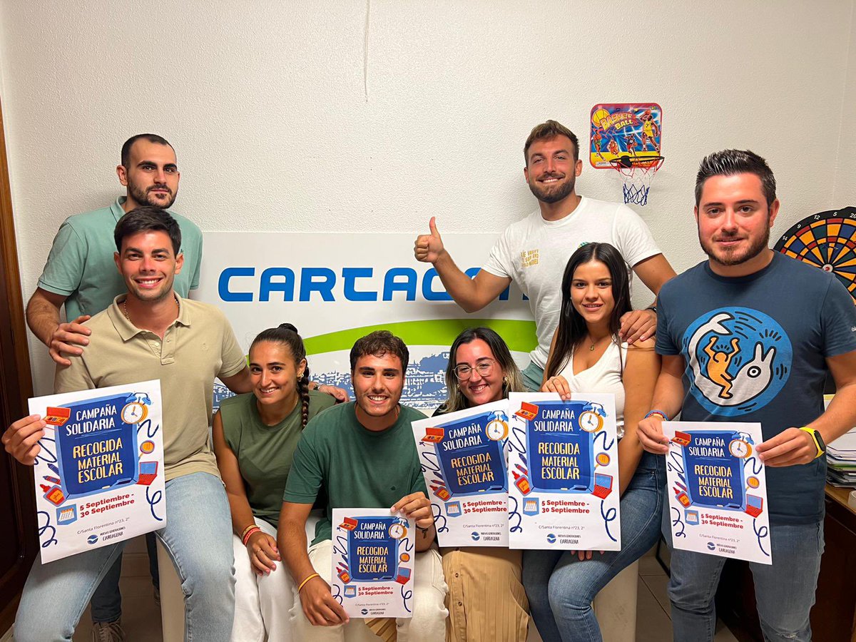 nnggcartagena's tweet photo. Otro año más 🗓, presentamos la CAMPAÑA DE RECOGIDA DE MATERIAL ESCOLAR 📚🖍📝🧮. 

Desde el pasado lunes y hasta el 30 Septiembre 🔜 podéis participar dejando el material escolar en nuestra sede 🏢 situada en la Calle Santa Florentina 🌷.

#ComprometidosConCT💙 https://t.co/fqXscuHo44