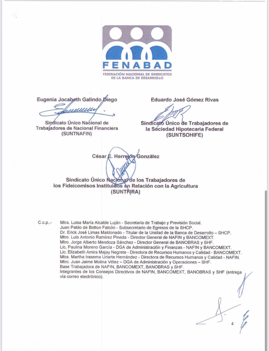 Solicitamos la reconsideración de <a href="/Hacienda_Mexico/">Hacienda</a> en los “criterios generales para la actualización de tabuladores”,pues al implementarlos se precariza el salario base de las y los trabajadores.<a href="/R_Ramirez_O/">Rogelio Ramírez de la O</a> <a href="/LuisaAlcalde/">Luisa Alcalde</a> <a href="/JPDeBotton/">Juan Pablo de Botton</a> <a href="/LuisAntoRamirez/">Luis Antonio Ramirez</a> <a href="/jorgemendozas/">Jorge Mendoza Sánchez</a>