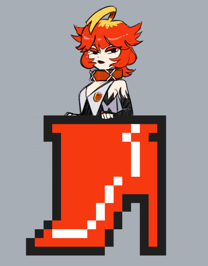 「She got them MegaBoots 」|Andrew D🐟Cのイラスト