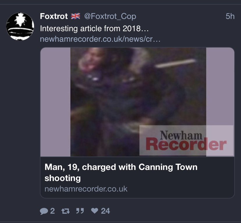 AVintenAuthor's tweet photo. Serving officer trying to discredit black man shot by police. Nothing new from this awful #anonpolice account. This is NOT the way a professional police account should behave. A man has been killed. Show some respect. #RIPChrisKaba #policeshooting #streatham https://t.co/NCqv6JF9JU