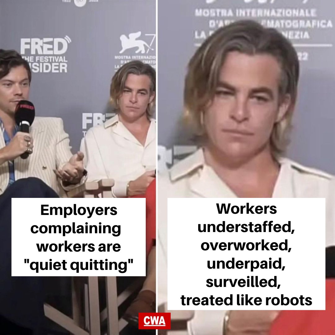 cwa1037's tweet photo. Time for #QuietUnionizing ⏰ https://t.co/w8WR5DpLOJ