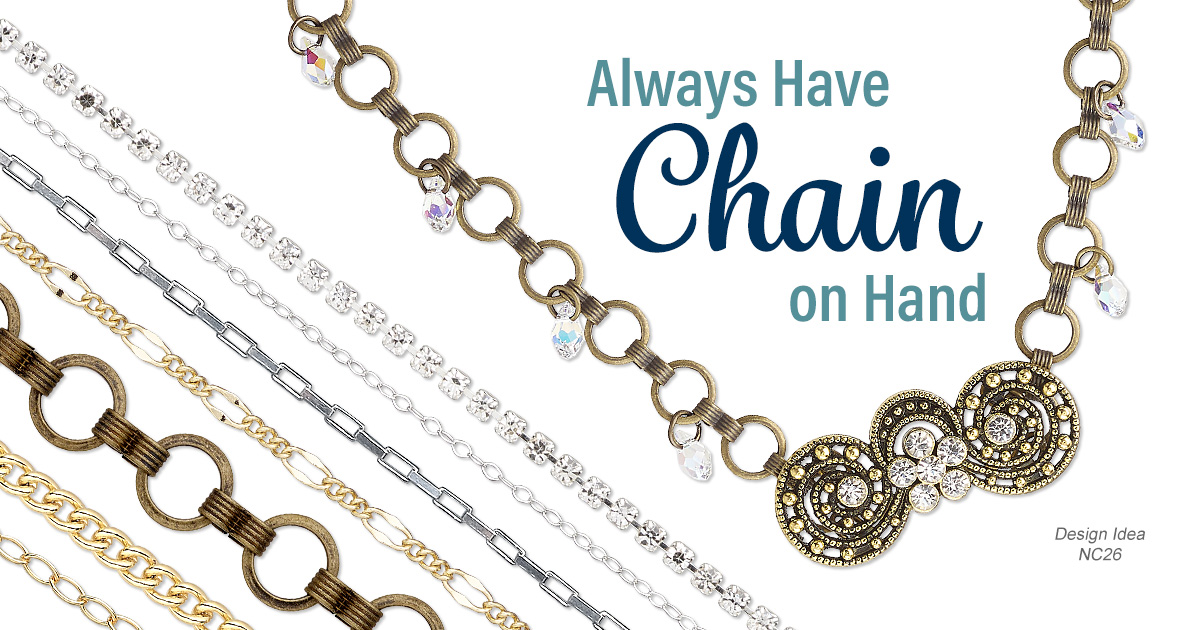 FireMtnGems's tweet photo. Stock up on chain! We’ve got you covered with a wide selection of finished and unfinished chains in popular styles. https://t.co/Geth0HHHuV
#FMGChain #DIYJewelry #JewelryChain https://t.co/1D298ZvXDy
