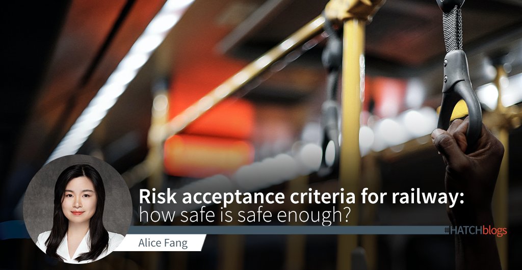 HATCHglobal's tweet photo. There is no absolute safety with railway transportation
Alice Fang, Project Consultant in Railway systems #safety and assurance, shares how to establish risk acceptance criteria
Lean how our #railway engineering safety experts can help: https://t.co/C0phOuYC5i
#HATCHblogs https://t.co/0HYNsSpQpe