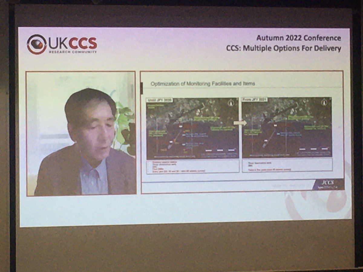 siqiwang55's tweet photo. Moving on to East Asia, Yoshihiro Sawada from Japan CCS presents future CCS research plans from the Japanese government, including survey on potential storage locations and long-distance CO2 ship transportation project. #UKCCSRC2022 @UKCCSRC https://t.co/5HGRBBWuIB