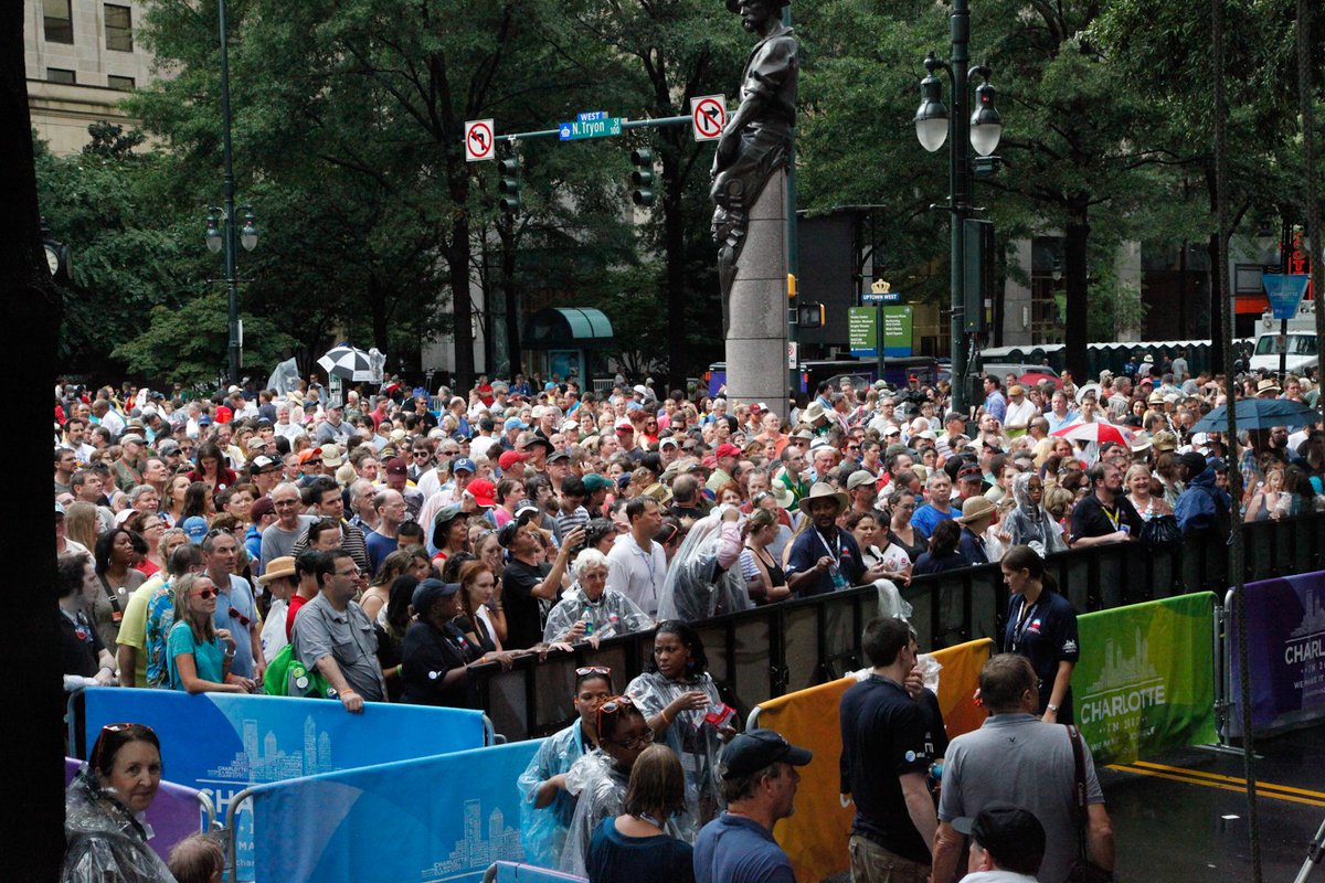 CLTSpecColl's tweet photo. A decade ago this week, Charlotte hosted the #DNC2012 - one of the largest events in this city’s history. Here’s a look back at CarolinaFest, which welcomed 30,000 visitors from around the city, the state, and the country to Tryon Street on Labor Day 2012. #CltHistory https://t.co/l95adn6IoW