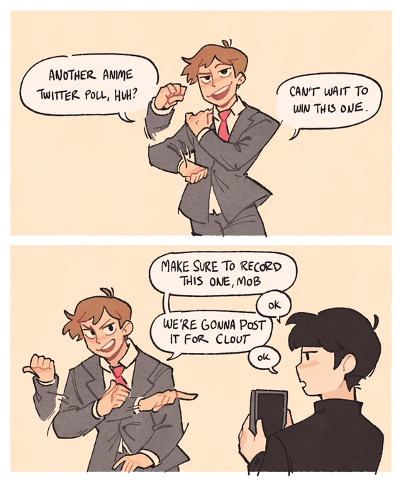 the #REIGENSWEEP becomes funnier if u imagine them as actual anime fights #mp100 #mobpsycho100 #REIGEN 