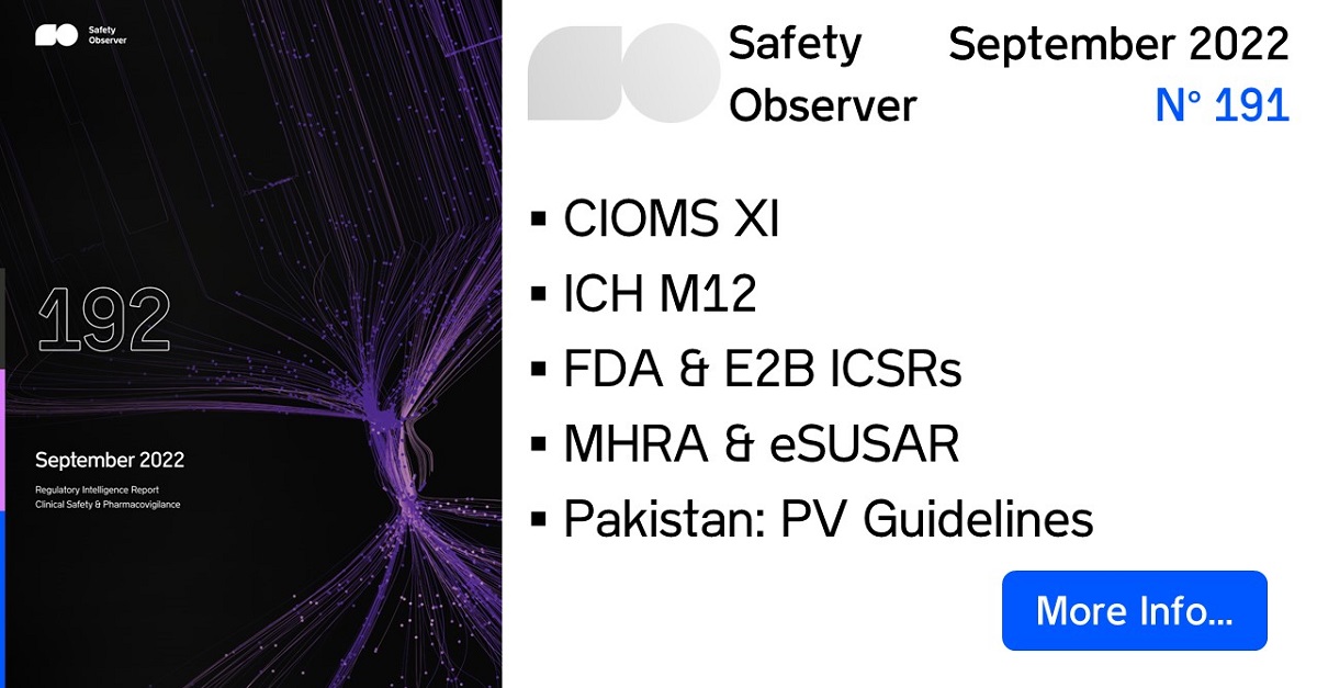 SafetyObserver's tweet image. A new FDA draft guidance explains how generic sponsors will be able to submit electronic Safety Reports to FAERS.
Check out our latest #Pharmacovigilance Regulatory Intelligence Report !
Read the Highlights and sign up for free alerts on our new website... bit.ly/3t4l5Pc