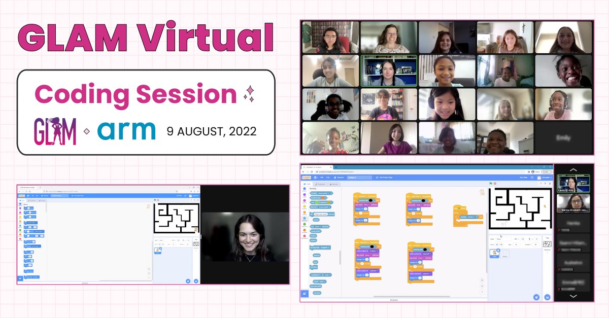 GLAMReadyToLead's tweet photo. Coding can build problem-solving skills and help with academic performance. π©π»βπ» Thank you to the @Arm coding leads and volunteers who empowered and mentored girls during #GLAMVirtual with @Arm! π
@LifeAtArm #WomenInTech #GirlsInSTEM https://t.co/3ecXcHgIpy