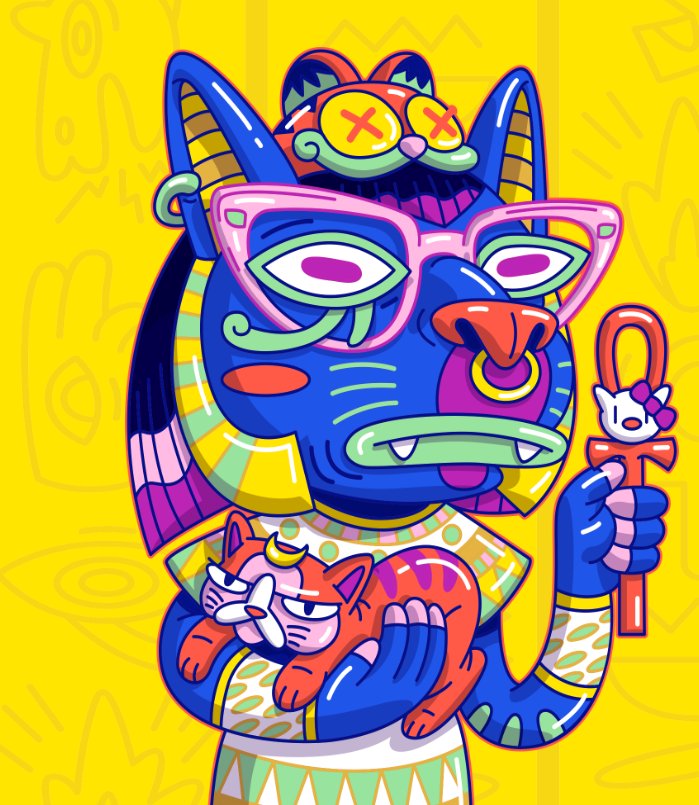 WackyGods's tweet photo. CAT LADY BASTET

Hail there Wackies! Look out cos' something big is coming your way!  

Introducing our Wacky Gods utility...

CAT LADY BASTET!

Known as The Hipster Wacky Goddess of Felines, she leaves a fun and funk vibe wherever he goes. https://t.co/M06vcmDx4d