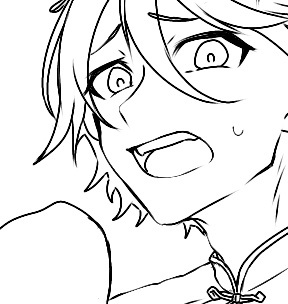 元々この口で描いてたんだけどなんか違うな······と思って⬆のにした結果なんかだいぶ女々しさが増した 