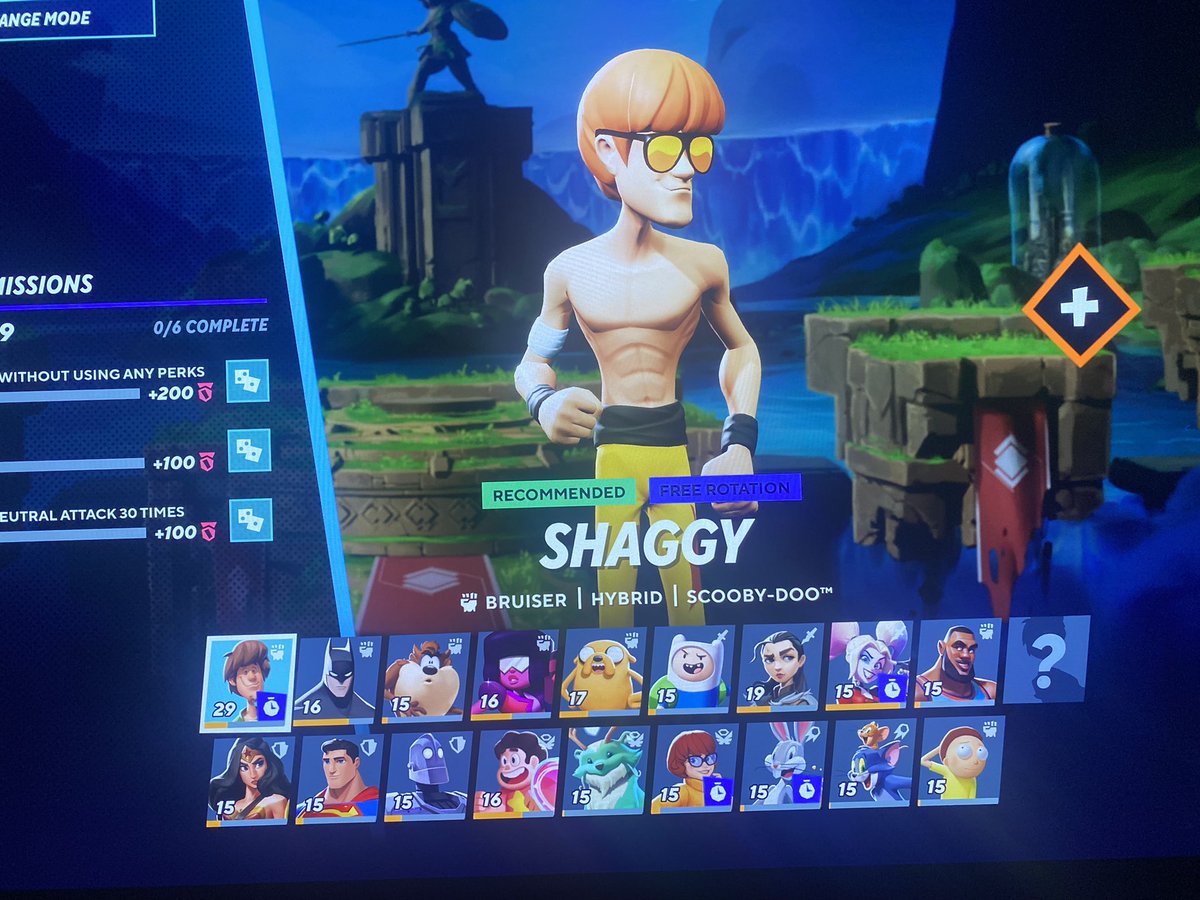 Sice203's tweet photo. Got to collect them all! finished getting all the characters maxed now I’m just waiting for Gizmo😎#MultiVersus @multiversus @MVSGaming @Tony_Huynh https://t.co/y1BVDRYM38