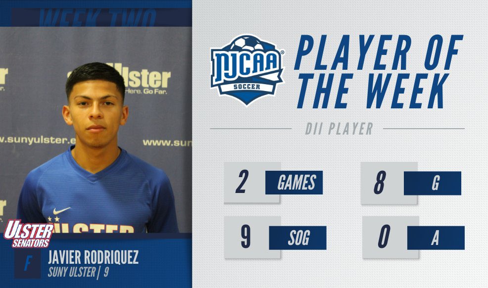 SUNYUlsterMSoc's tweet photo. 🚨| NATIONAL PLAYER OF THE WEEK! @njcaasoccer https://t.co/6rXU51tyVX