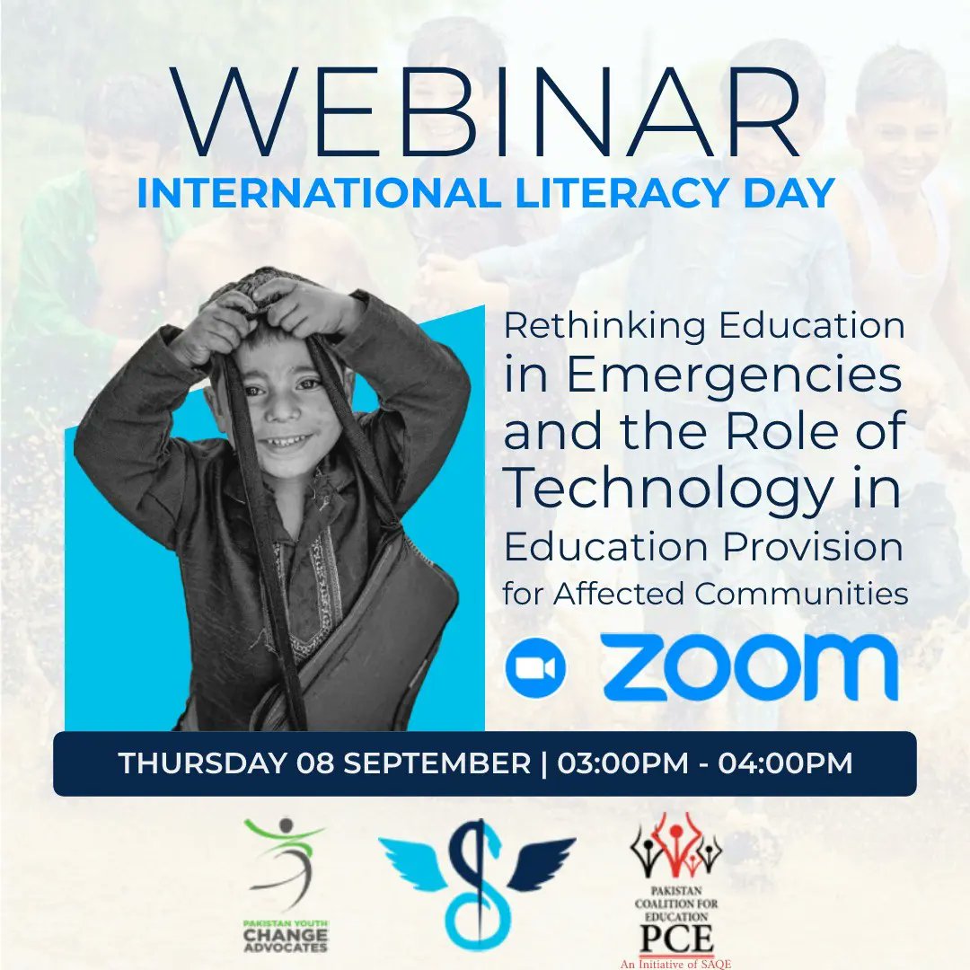 Saving9Pakistan's tweet photo. Join us tomorrow for an informative webinar on "Rethinking Education in Emergencies and the role of Technology in Education Provision for Affected Communities" 

Join the Webinar via the link below:
https://t.co/5i4uTgPOQw https://t.co/1qdfHfXjn0