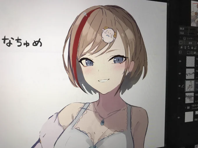 新衣装が良すぎて気付いたらカラーラフ描いてた爽やかなお顔が描けたので一旦あげ 