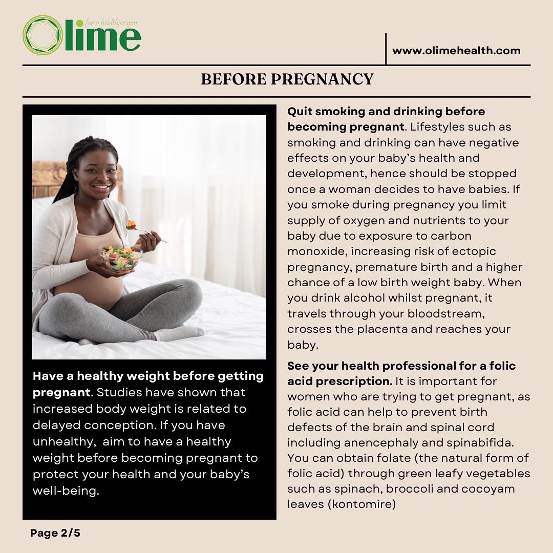 OlimeHealth's tweet photo. Whether you’re pregnant or planning to get pregnant, here are some healthy lifestyle guidelines for you. 

#BecomeAHealthierYou
#momtobe
#pregnancy https://t.co/lpDM7dwS2t