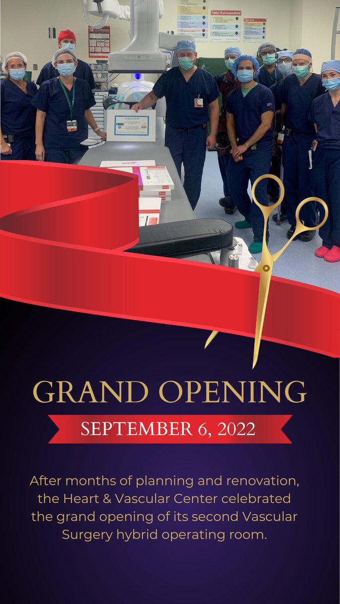 After months of planning and renovation, the Heart & Vascular Center celebrated the grand opening of its second Vascular Surgery hybrid operating room. Thank you to all of our @DHMCVascular team members for the hard work and continued dedication.