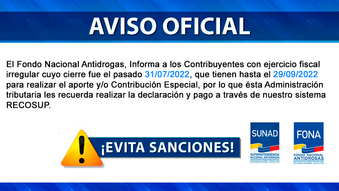 FONA_oficial's tweet photo. #Fona Informa a los Contribuyentes con ejercicio fiscal irregular cuyo cierre fue el pasado #31Sep, que tienen hasta el #29Sep para realizar el aporte y/o Contribución Especial.
#LaPatriaEnDesarrollo #ElFonaSiempreAvante
#SembrandoValoresParaLaVida #FuerzaDinámica #MPPRIJP https://t.co/dopvYTJGij