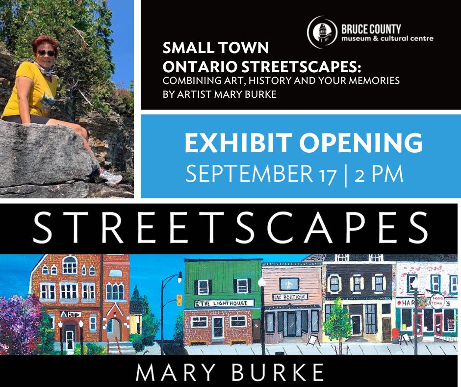 Don't miss the opening of our Streetscapes exhibit by Artist Mary Burke happening September 17th @ 2 PM! A cash bar and light refreshments will be available.

RSVP today!: bit.ly/3TMlXml