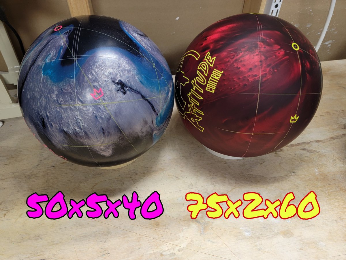 Brunswick's tweet image. Attitude for days! How would you drill these two to match your style?
#BrunswickBowling #BrunswickAttitude