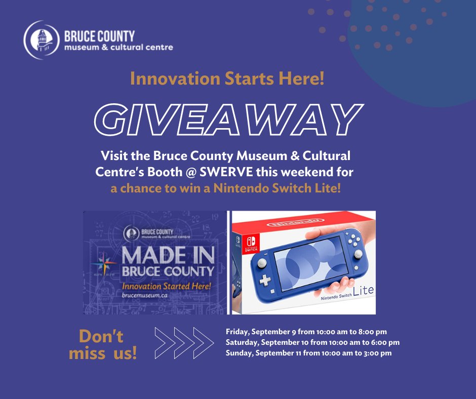 Find us <a href="/OntarioNII/">@NII</a> 's SWERVE Festival this weekend in Southampton for a chance to win a Nintendo Switch Lite!