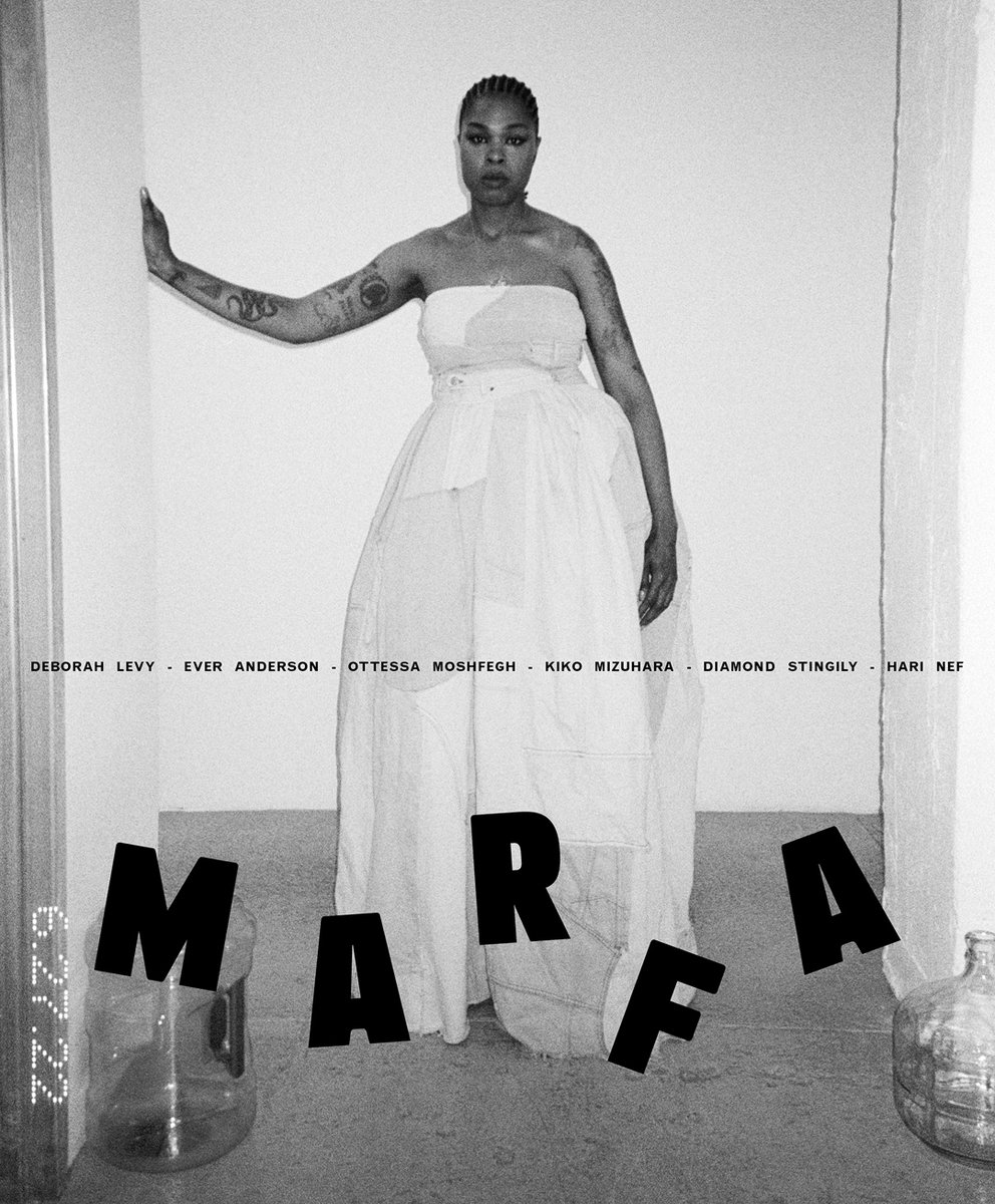 acnestudios's tweet photo. Artist #DiamondStingily wearing  #AcneStudiosAW22 on the cover of MARFA Journal.

Photographer: @AriMarcopoulos 
Stylist: #ThistleBrown
Interviewed by #LilyMcMenamy https://t.co/JZFayvgwkY