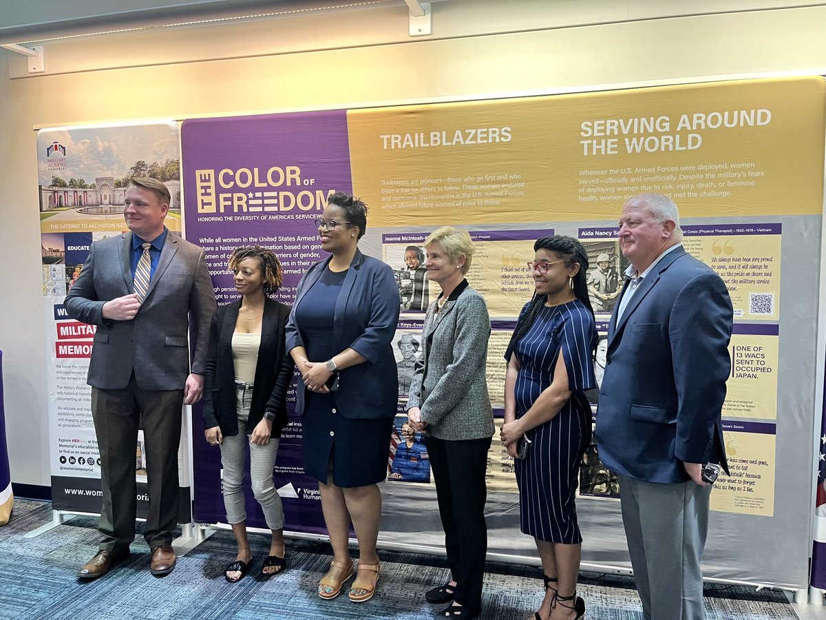 womensmemorial's tweet photo. MWM's Color of Freedom: Honoring the Diversity of America’s Servicewomen traveling exhibit is currently on display at @Old Dominion University through September 10th: https://t.co/KMEmDGsGs3 #MWM #ColorOfFreedom https://t.co/tm74dLtOCe