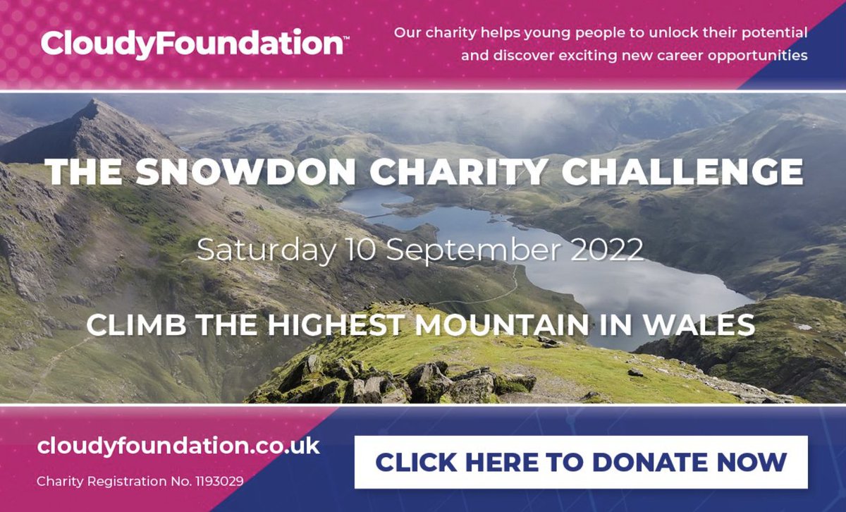 Support the cause! We're so excited to see David, Jeff and Martyn from the <a href="/Cloudy_IT_UK/">CloudyIT</a> team as they climb Snowdon to raise money for the Cloudy Foundation!

We would appreciate any help or donations to support the work we do with young students! cloudyfoundation.org.uk/snowdon-challe…