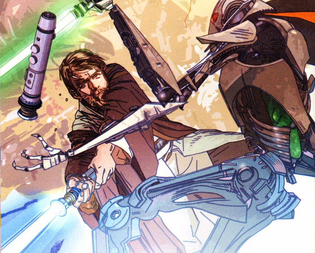 AllThingsJedi's tweet photo. Obi-Wan Kenobi's face is extremely rude, does he not KNOW what he does to us??  (Art by Tommy Lee Edwards) https://t.co/6yzdZfubyw