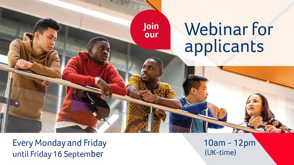 Huddersfield Alumni (@hudalumni) on Twitter photo *Applicant webinars* The International Office is holding a series of applicant drop-in sessions to answer queries from current applicants about your studies with us. Held every Monday and Friday from 10am to 12pm (UK-time). 
Join the applicant webinar ππ½hud.ac.uk/international/β¦ *Applicant webinars* The International Office is holding a series of applicant drop-in sessions to answer queries from current applicants about your studies with us. Held every Monday and Friday from 10am to 12pm (UK-time). 
Join the applicant webinar ππ½hud.ac.uk/international/β¦