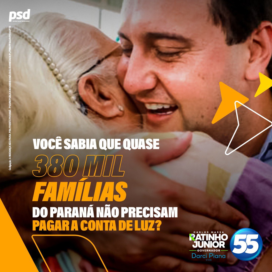 ratinho_jr's tweet photo. Graças ao Programa Energia Solidária, que amplia a isenção da tarifa de energia, quase 380 mil famílias paranaenses não precisam pagar a conta de luz! https://t.co/PiqNu7pifa