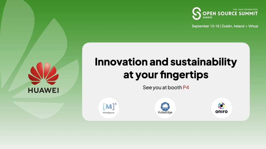 HuaweiEU's tweet photo. 🇪🇺 🇮🇪From improving energy efficiency to protecting wildlife; from utilizing computing power to speeding up #digitalization of businesses, #opensource plays a key role in building a #sustainable and #innovative future.
Join us at #OSSummit! 
Register here: https://t.co/HzRDDyGvKF https://t.co/RsyeNvHNHY